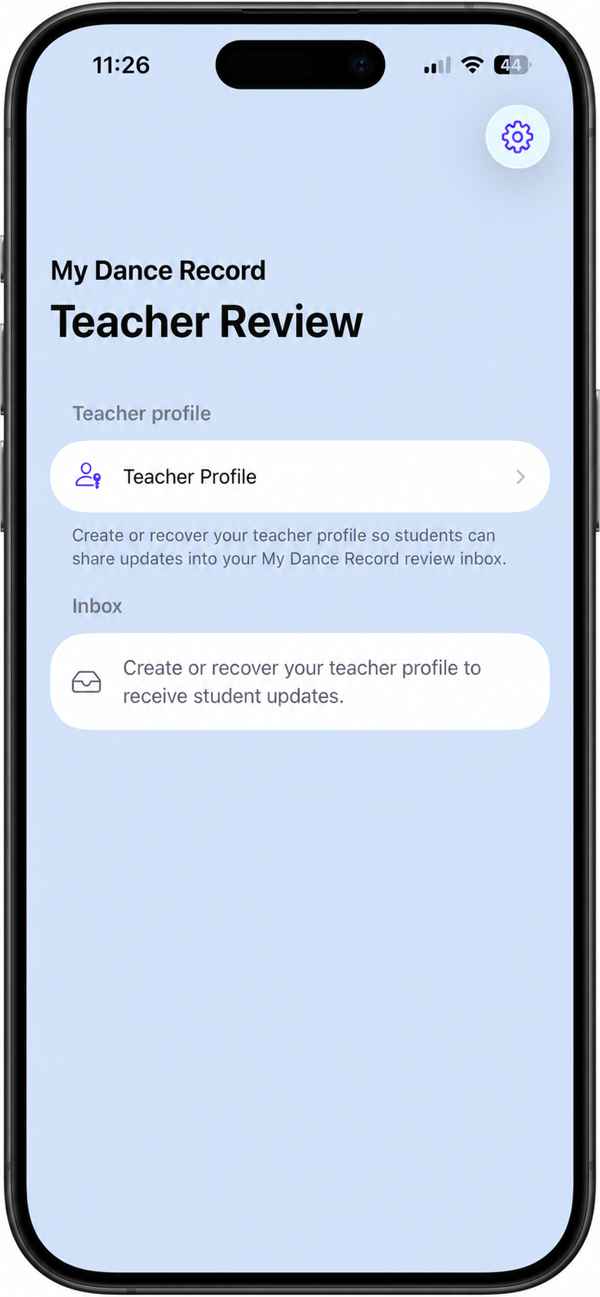 Teacher Review screen